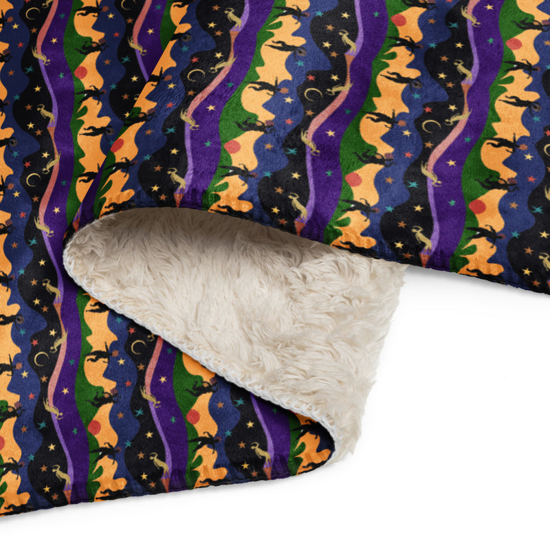 Autumn Dancers Sherpa Blanket | Afrocentric Fall Decor