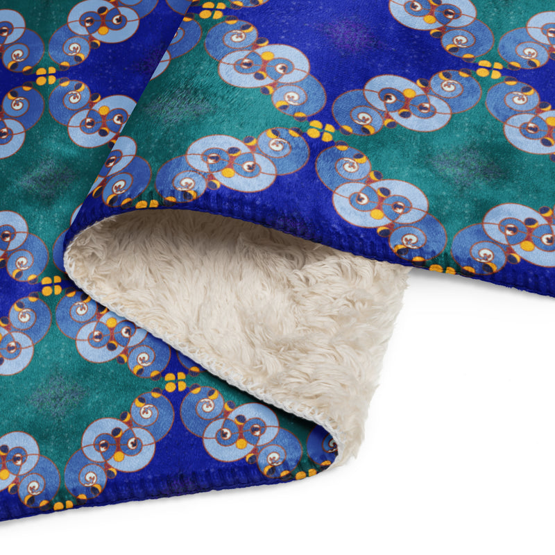 Ibu Agana Pathways Sherpa Blanket | Afrocentric Home Decor