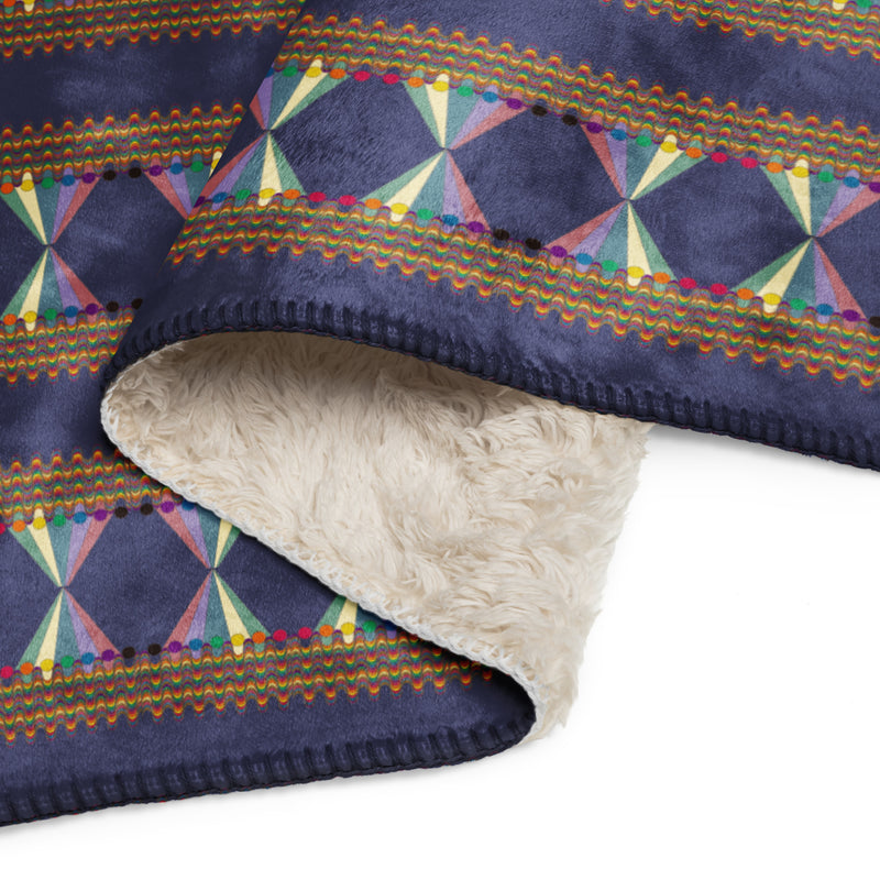 Vibing On The Wavelength Sherpa Blanket | Queer Art & Black Pride