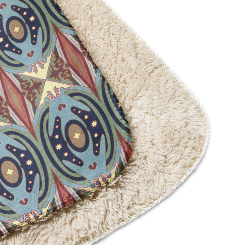 Exit The Cosmic Egg Sherpa Blanket | Black Queer Art