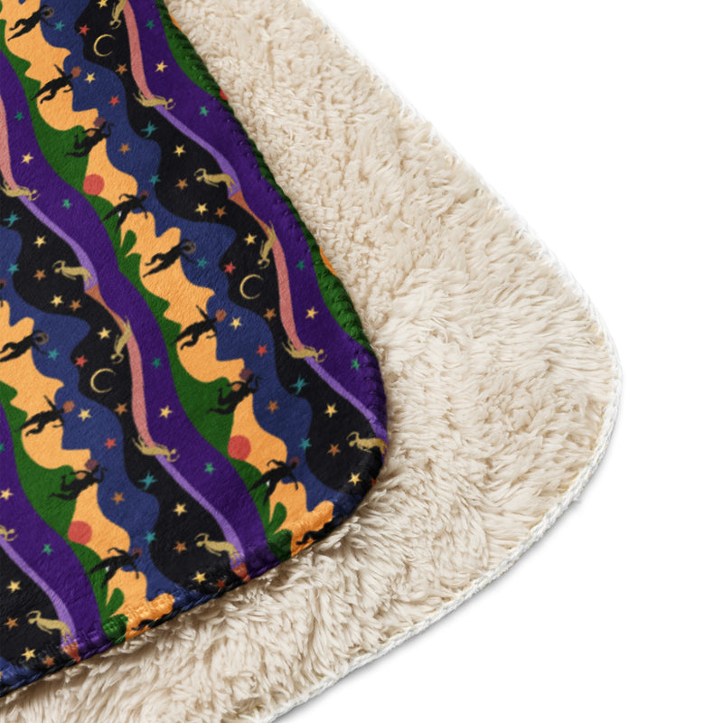 Autumn Dancers Sherpa Blanket | Afrocentric Fall Decor