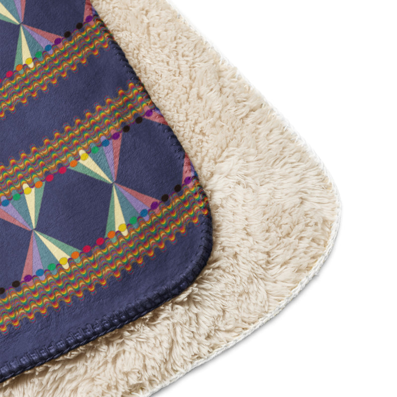 Vibing On The Wavelength Sherpa Blanket | Queer Art & Black Pride