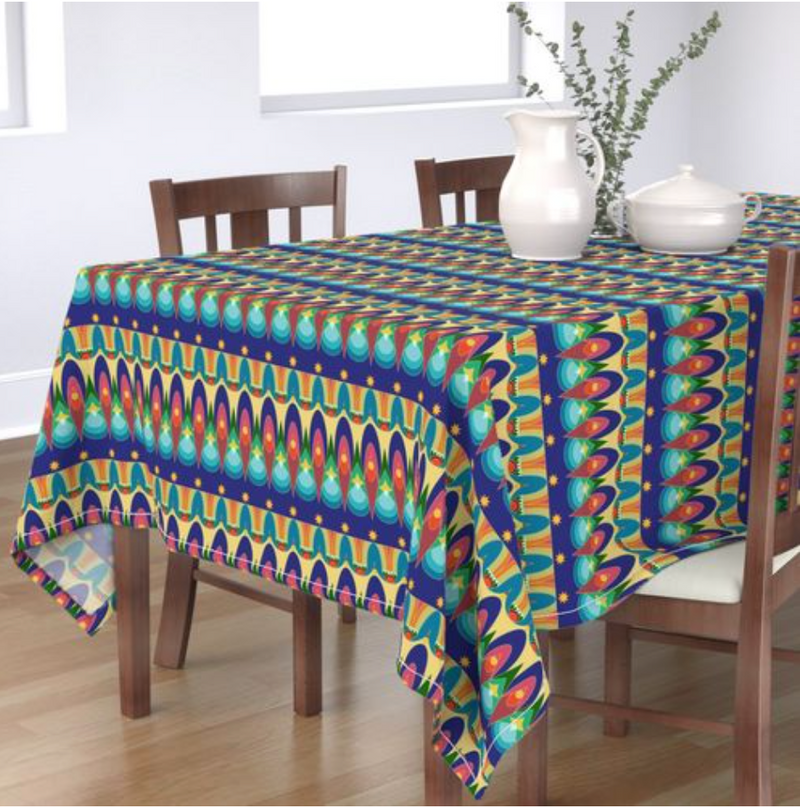 Our Sacred Temples Tablecloth | Afrocentric Home Decor