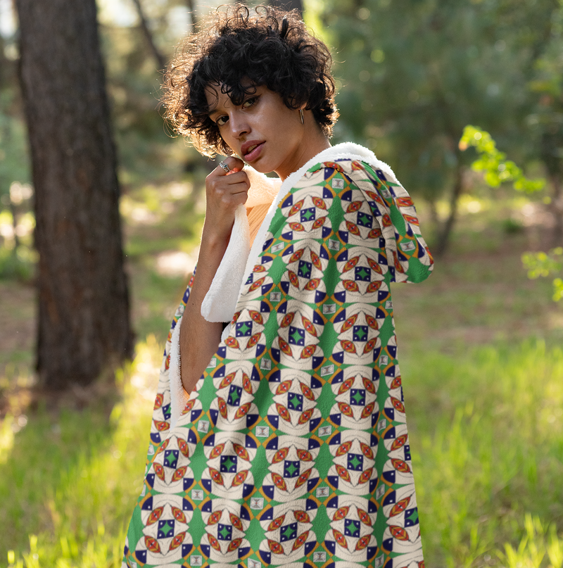 Umoja Hooded Blanket | Black Unity & Kwanzaa Decor