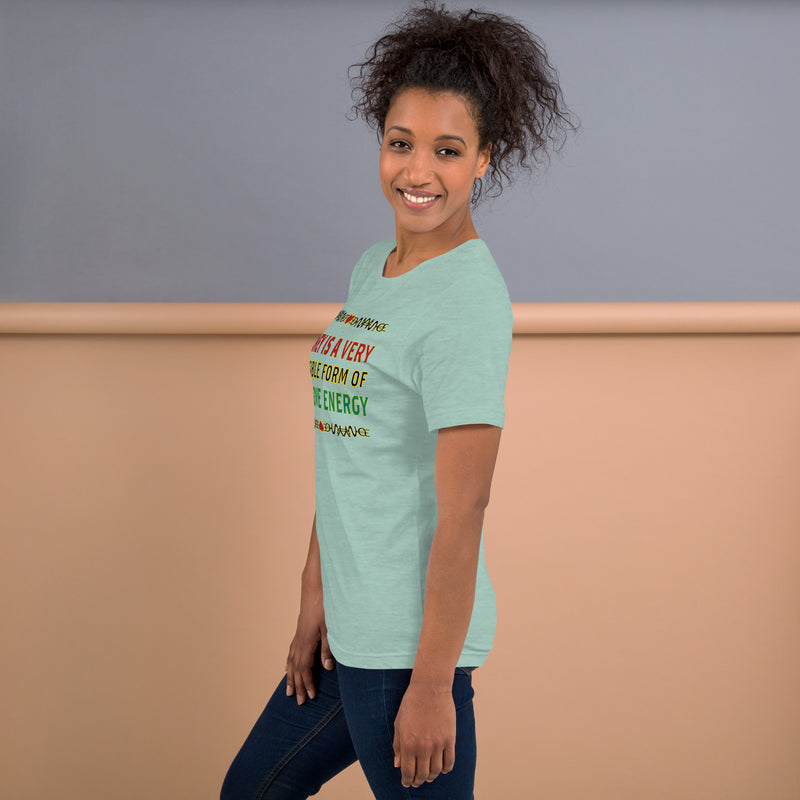 Money Is A Tangible Form Of Love Energy T-Shirt | Black Wealth Affirmation