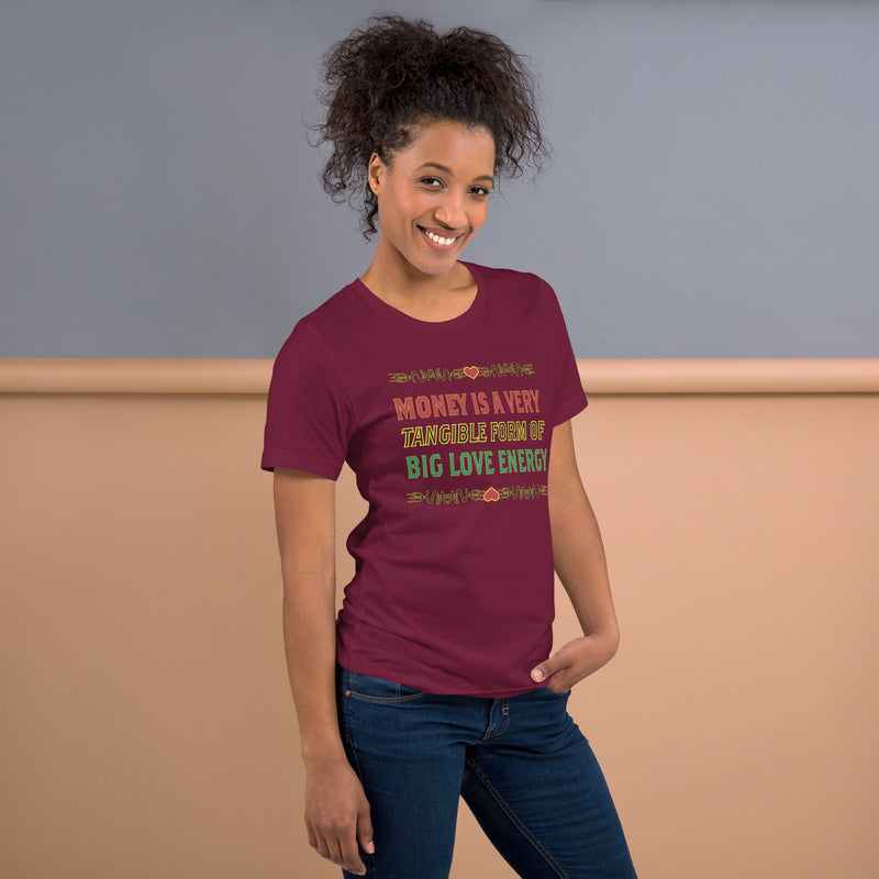 Money Is A Tangible Form Of Love Energy T-Shirt | Black Wealth Affirmation