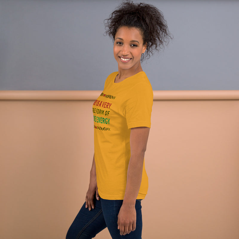 Money Is A Tangible Form Of Love Energy T-Shirt | Black Wealth Affirmation