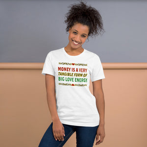 Money Is A Tangible Form Of Love Energy T-Shirt | Black Wealth Affirmation