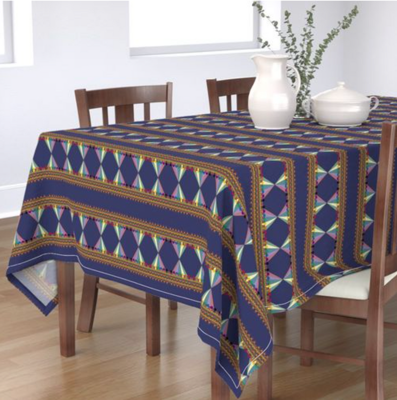 Vibing On The Wavelength Tablecloth | Queer Art Home Decor