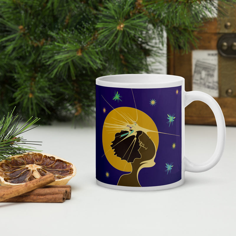 Moon Maiden Mug | Black Goddess Art
