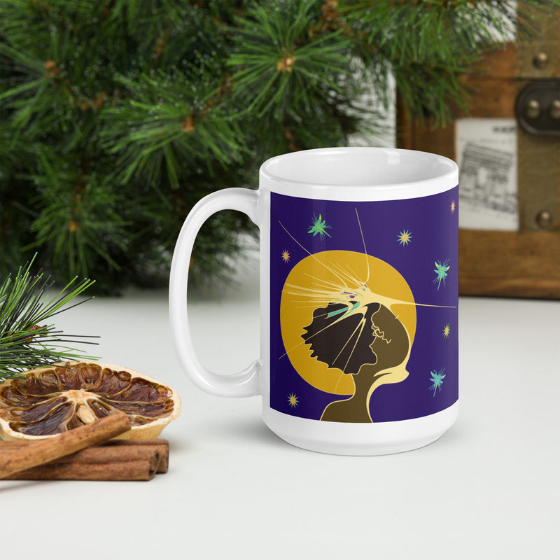 Moon Maiden Mug | Black Goddess Art