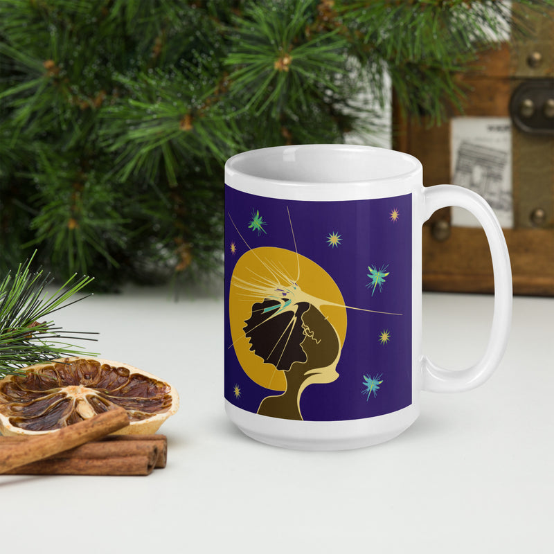 Moon Maiden Mug | Black Goddess Art