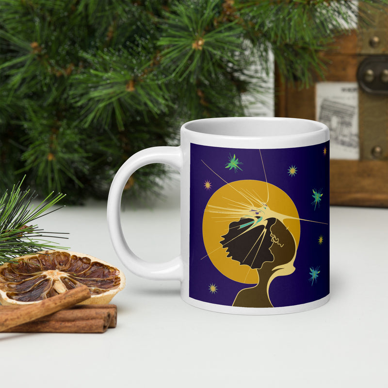 Moon Maiden Mug | Black Goddess Art