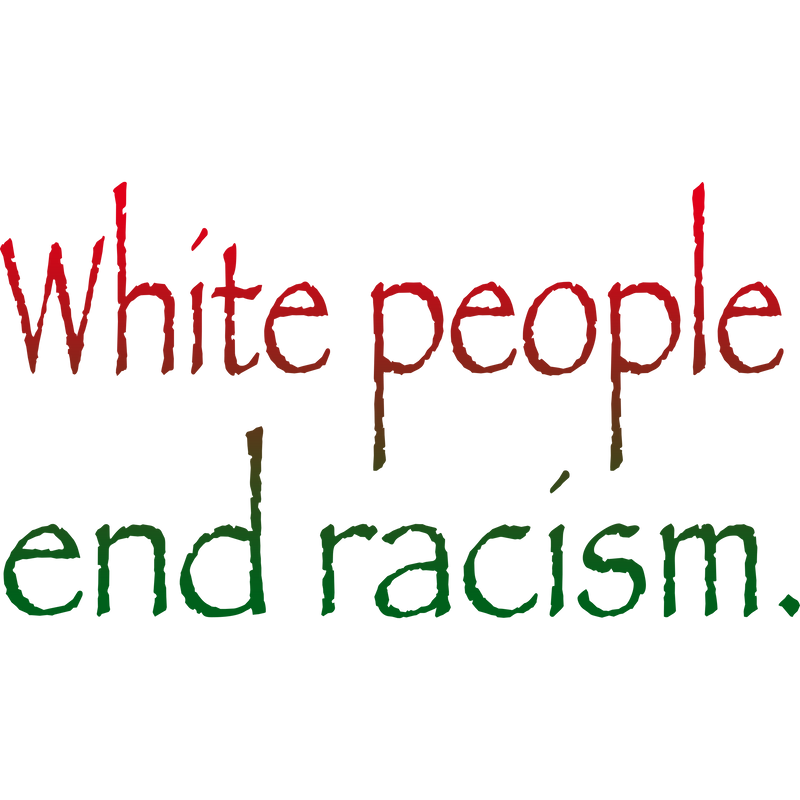 White People End Racism Tank Top | Allyship & Black Pride
