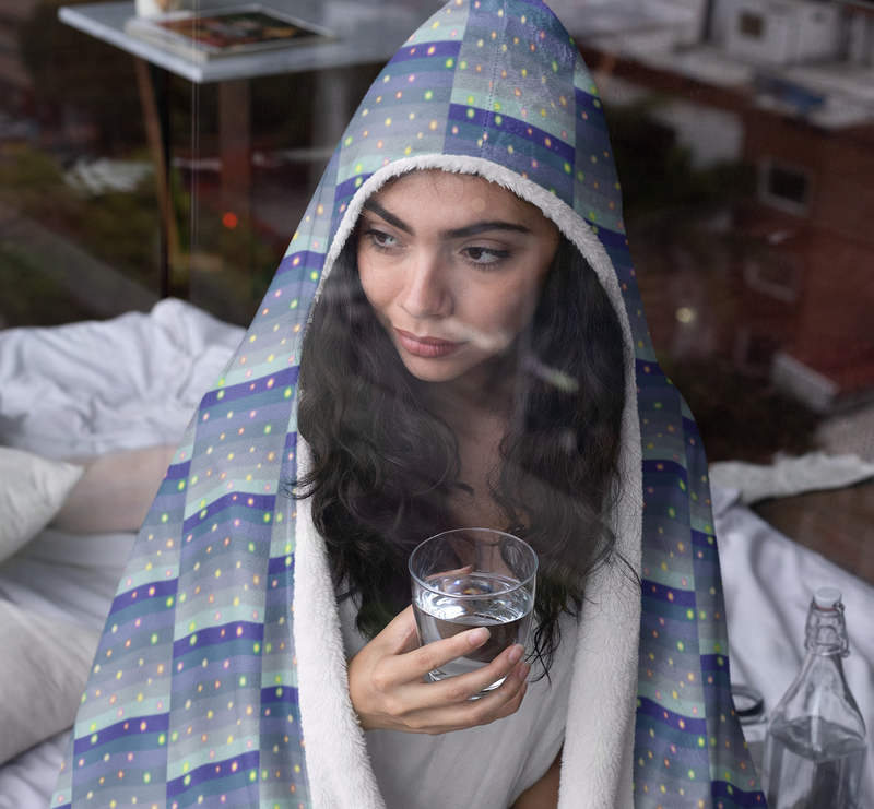 Winter Star Basket Hooded Blanket | Afrocentric Cozy Decor