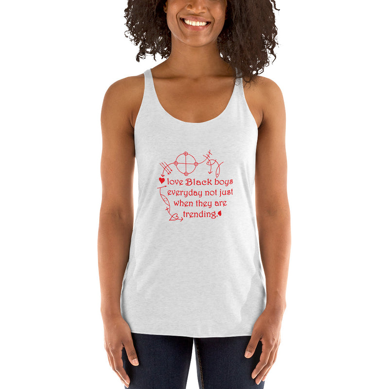 Love Black Boys Everyday Racerback Tank Top | Black Boy Joy