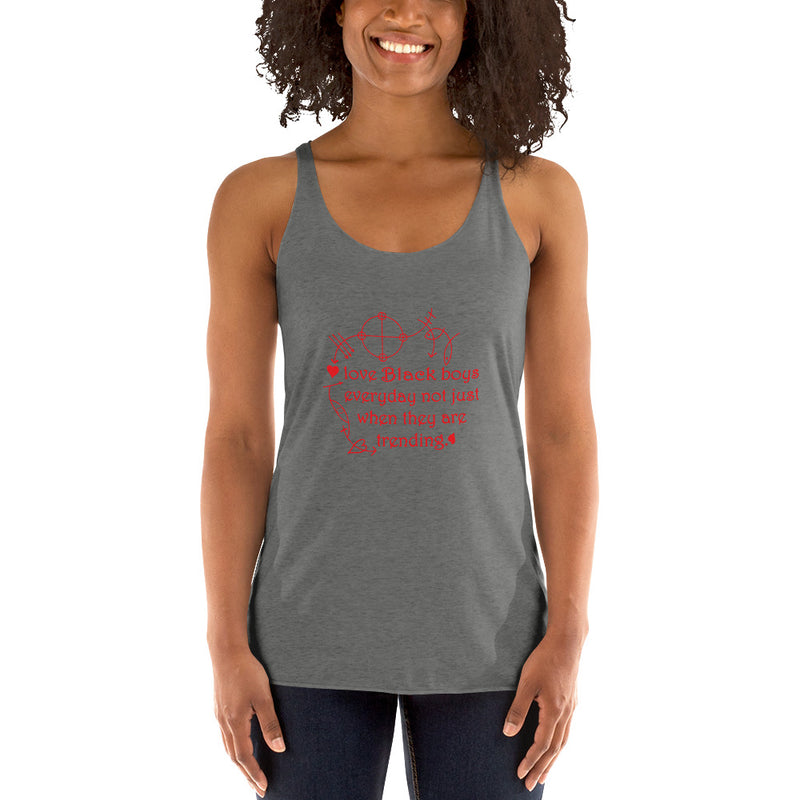 Love Black Boys Everyday Racerback Tank Top | Black Boy Joy