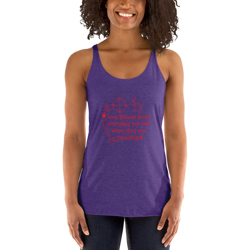 Love Black Boys Everyday Racerback Tank Top | Black Boy Joy