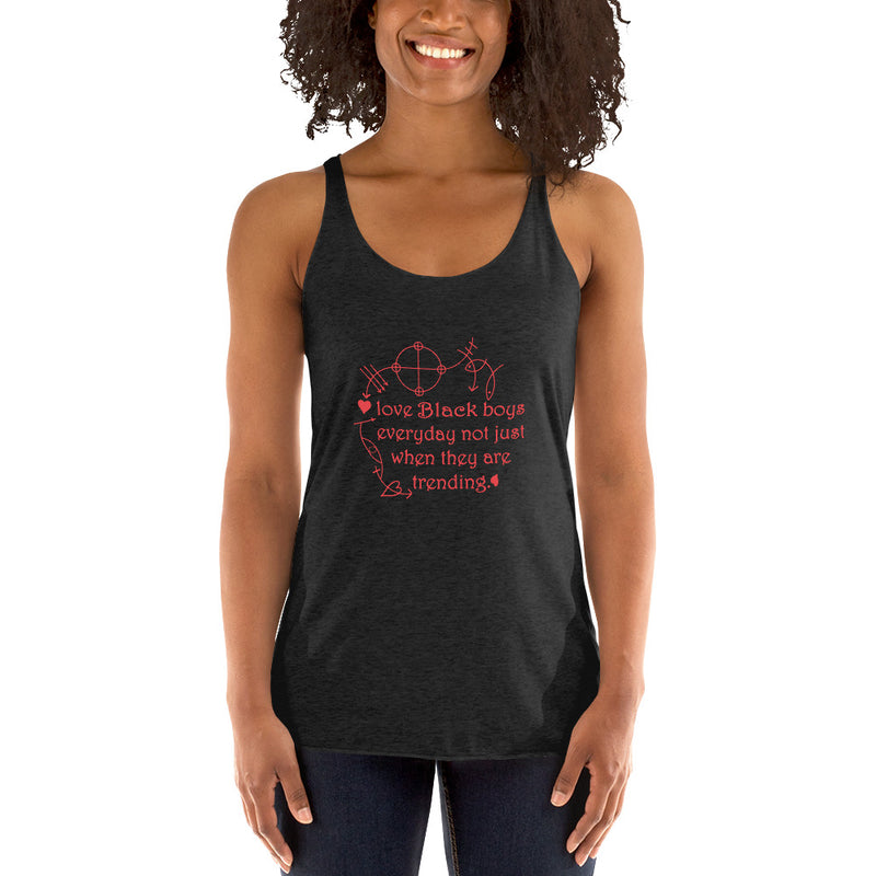 Love Black Boys Everyday Racerback Tank Top | Black Boy Joy