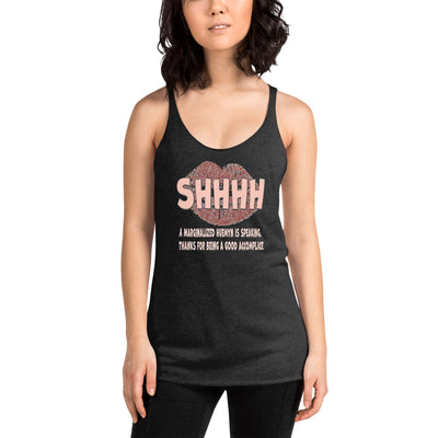 Shhh! Racerback Tank Top | Queer Activist Apparel