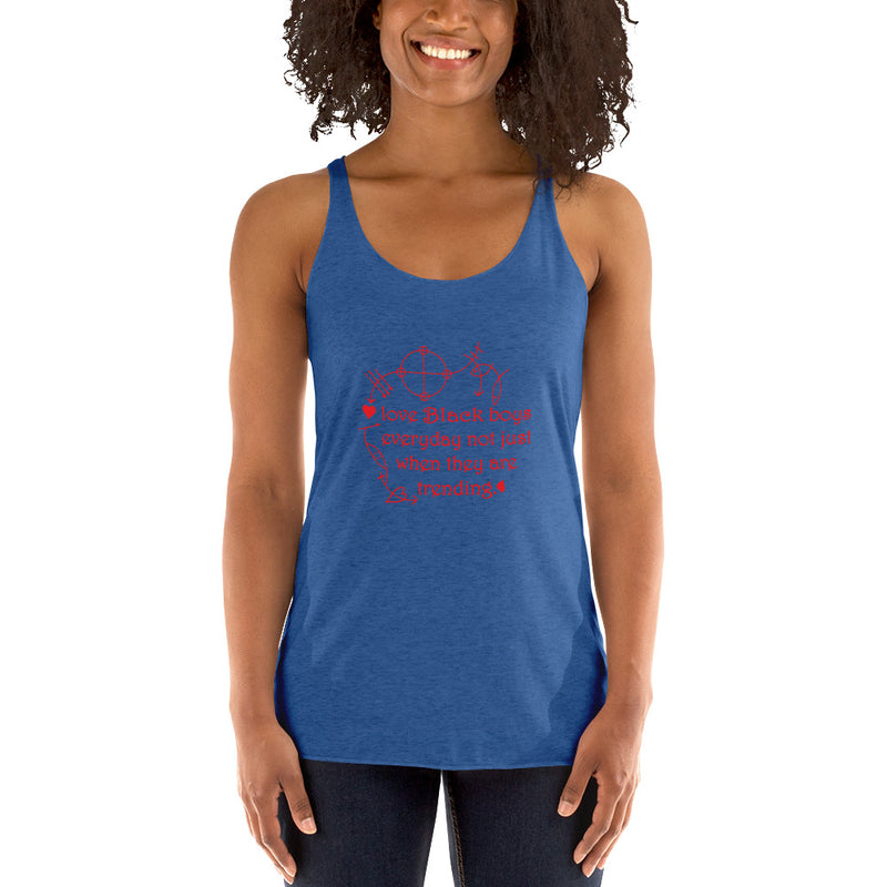 Love Black Boys Everyday Racerback Tank Top | Black Boy Joy