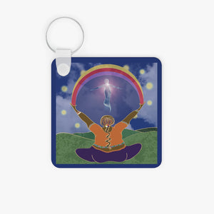 She Welcomes Her Highest Self Key Ring | Black Queer Affirmation