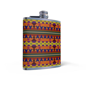 Kujichagulia Leather Wrapped Hip Flask | Black Self-Determination