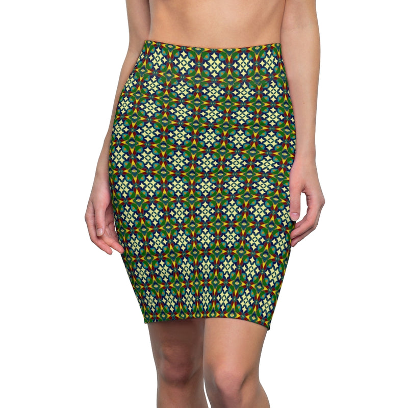 Every Star Ain't North All Over Print Pencil Skirt | Black Queer Art