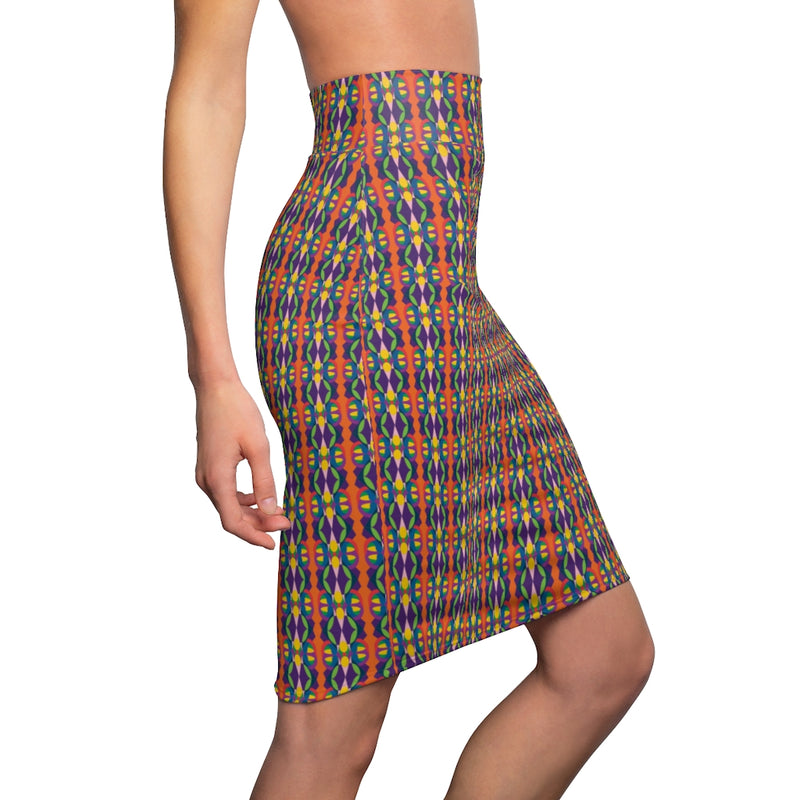 Carnival Butterfly Baby All Over Prints Pencil Skirt | Black Queer Art