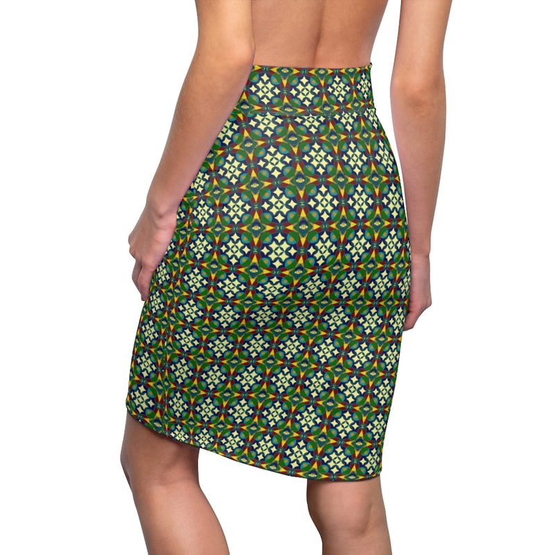 Every Star Ain't North All Over Print Pencil Skirt | Black Queer Art