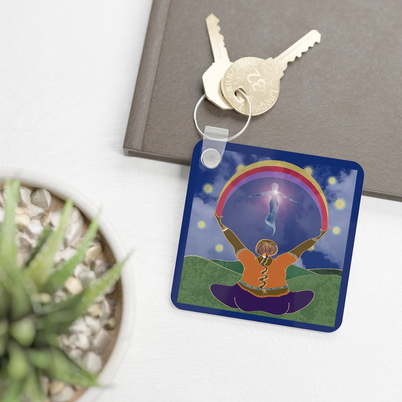 She Welcomes Her Highest Self Key Ring | Black Queer Affirmation