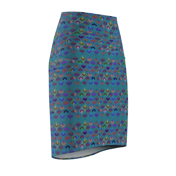 A Universe Of Love Pencil Skirt