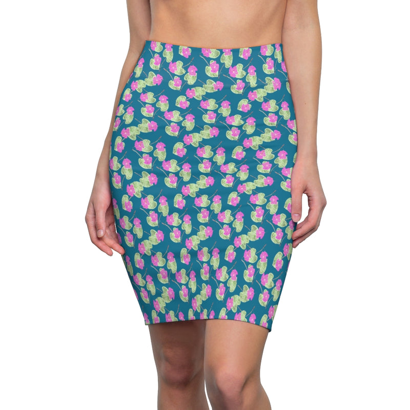 High John, Hey! All Over Print Pencil Skirt | Black Folklore Art