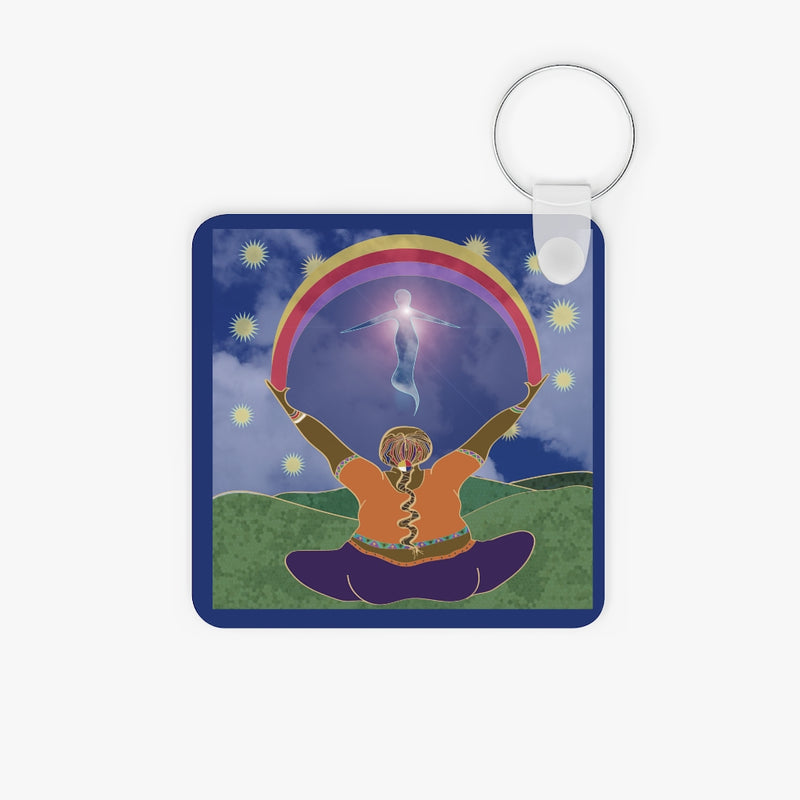She Welcomes Her Highest Self Key Ring | Black Queer Affirmation