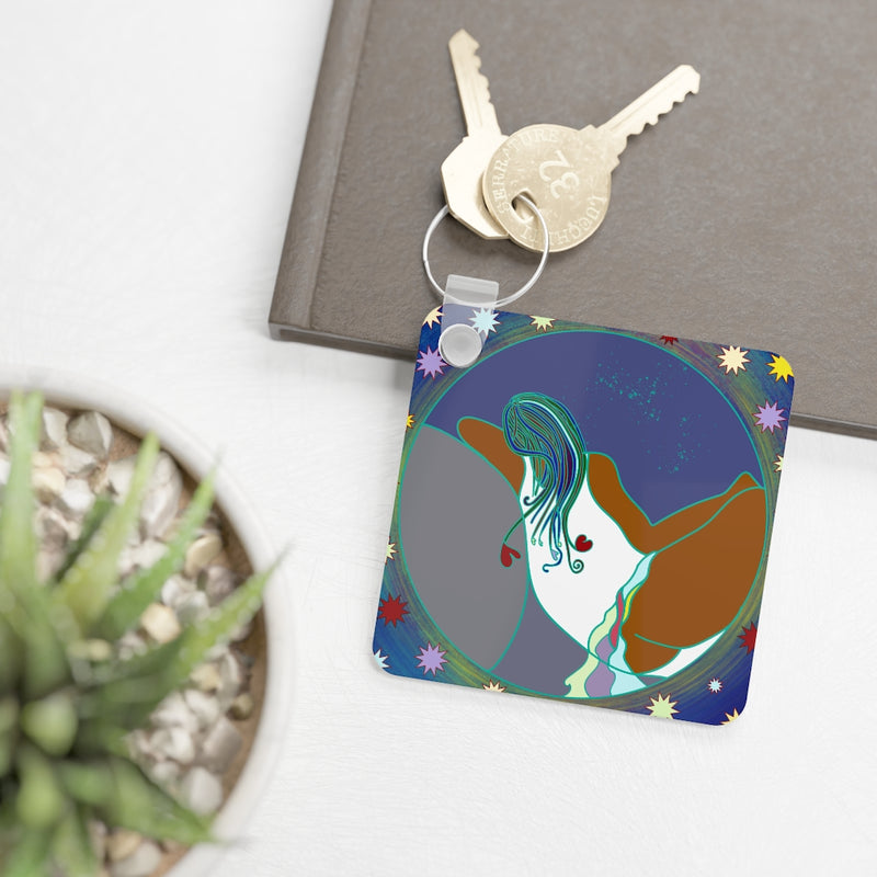 Full Moon Rising Key Ring | Black Queer Art