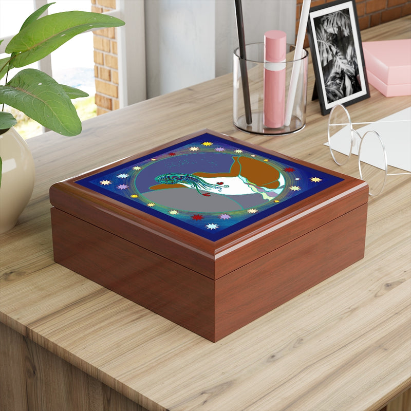 Full Moon Rising Jewelry Box | Black Spiritual Decor
