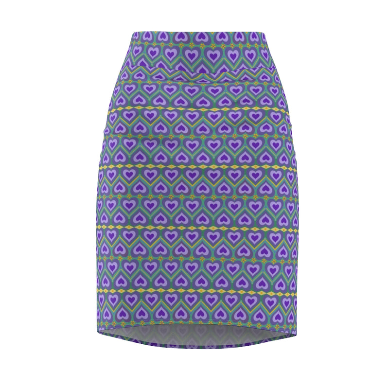 Lavender Love All Over Print Pencil Skirt | Queer Art