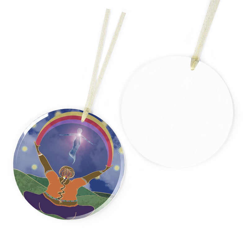 She Welcomes Her Highest Self Glass Ornament | Queer Art