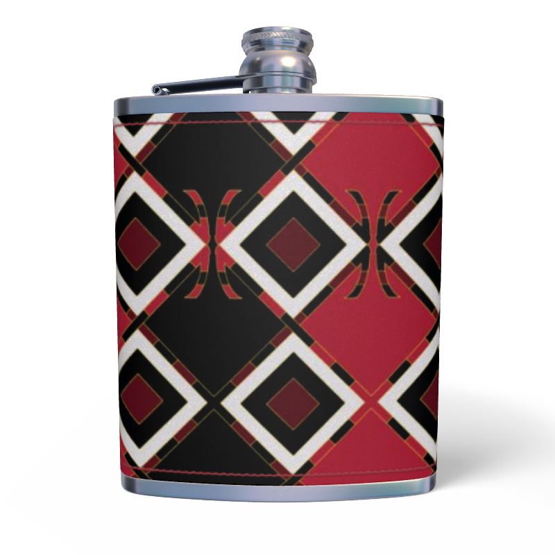 Garabato Pathways Leather Hip Flask | Afrocentric Gifts