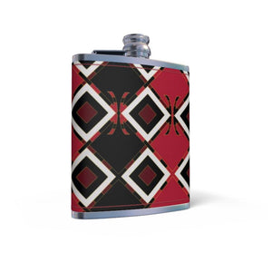 Garabato Pathways Leather Hip Flask | Afrocentric Gifts