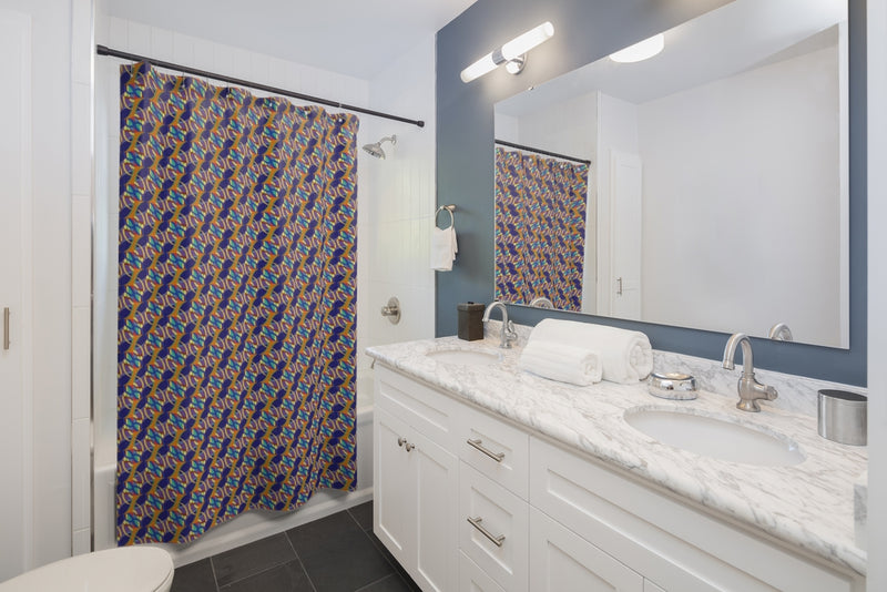 Nana's Strands Shower Curtain | Afrocentric Home Decor