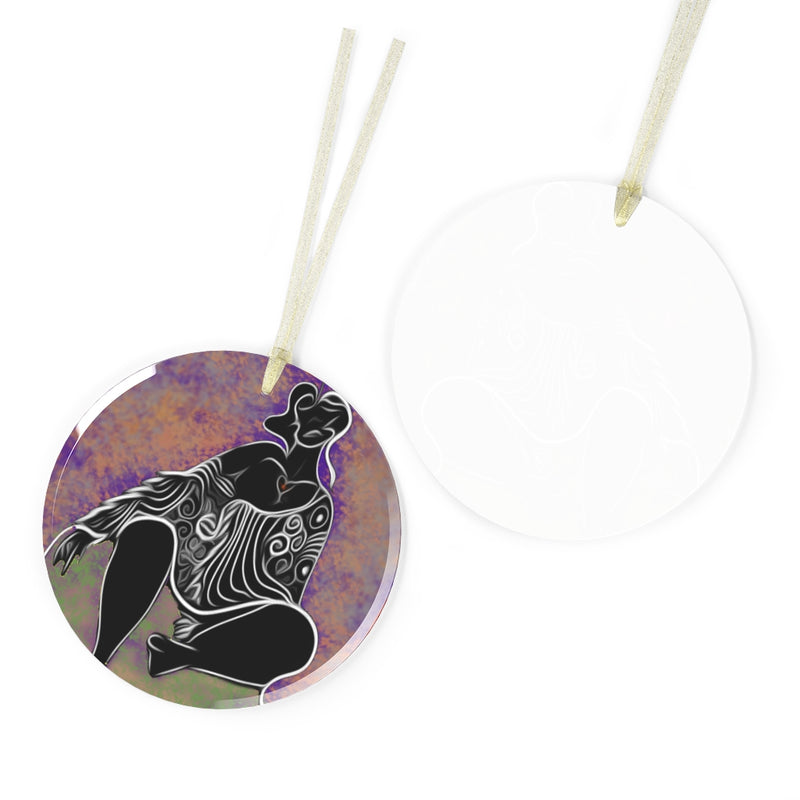 She Dreams Glass Ornament | Black Queer Art