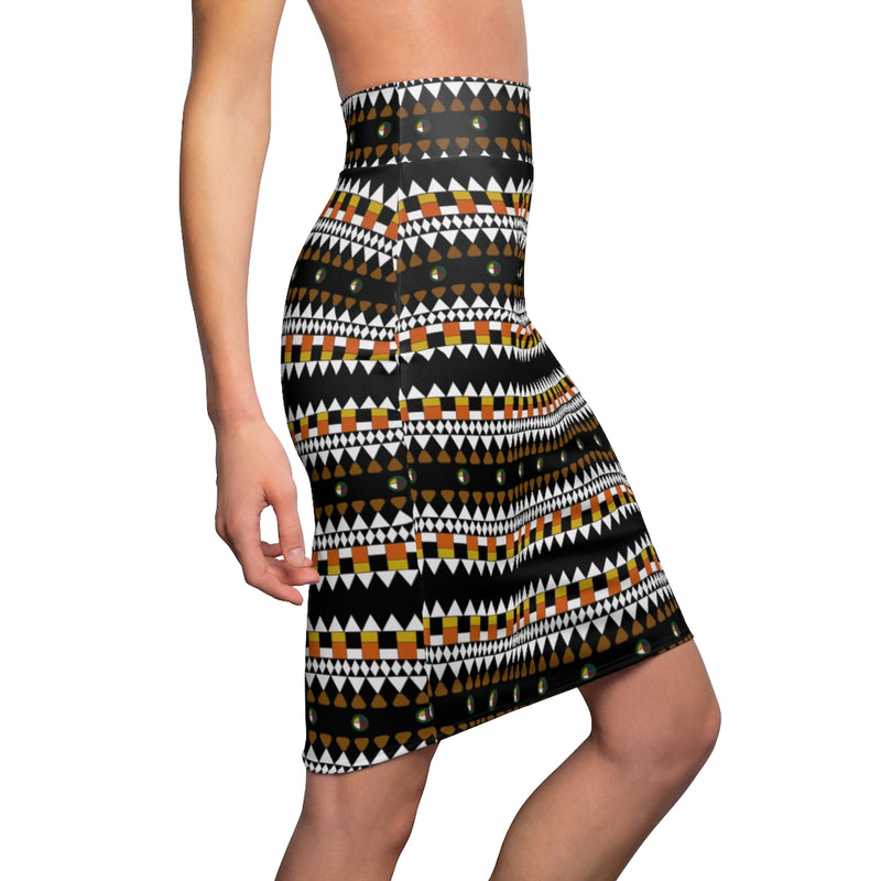 Fulani's Desire All Over Print Pencil Skirt | Afrocentric Fashion
