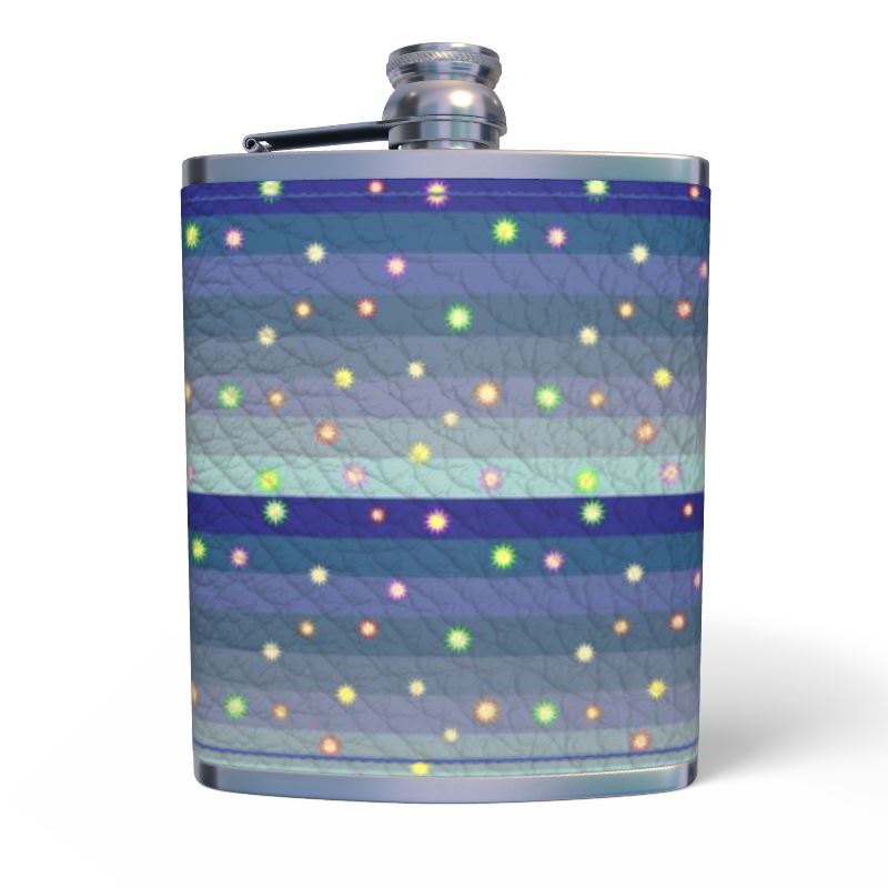 Winter Star Basket Leather Hip Flask | Afrocentric Gifts