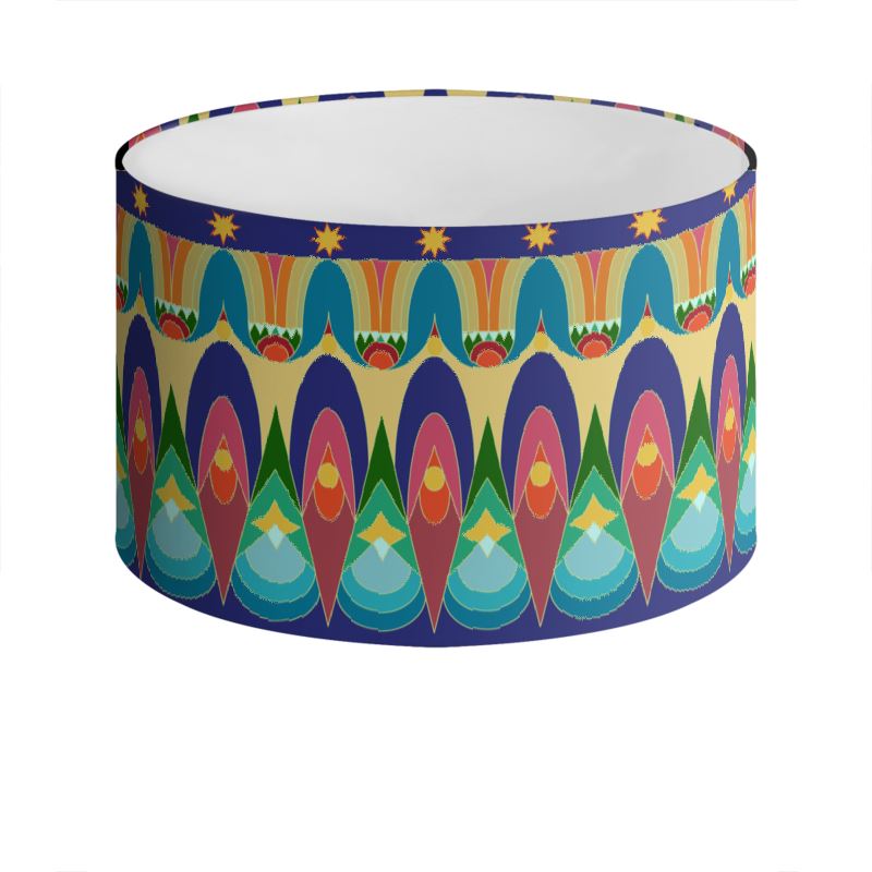 Our Sacred Temples Drum Lamp Shade | Afrocentric Home Decor