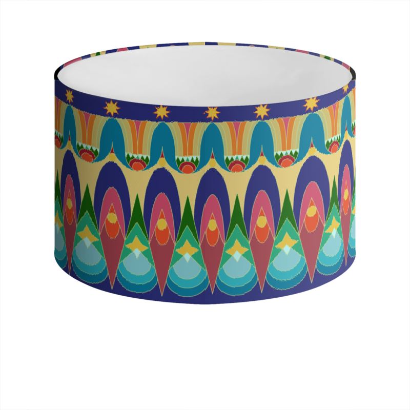 Our Sacred Temples Drum Lamp Shade | Afrocentric Home Decor