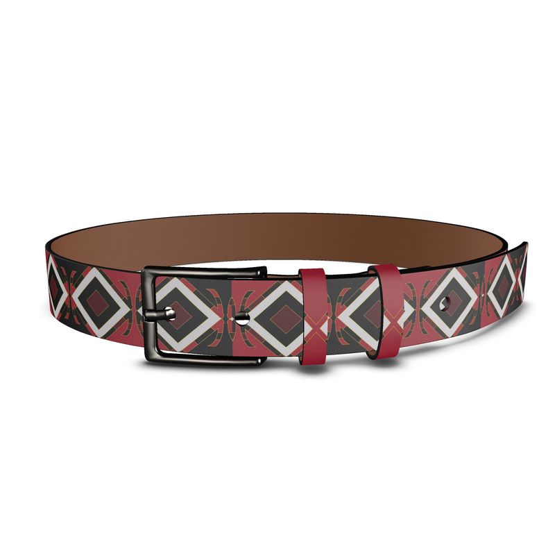Garabato Pathways Leather Belt | Afrocentric Accessories