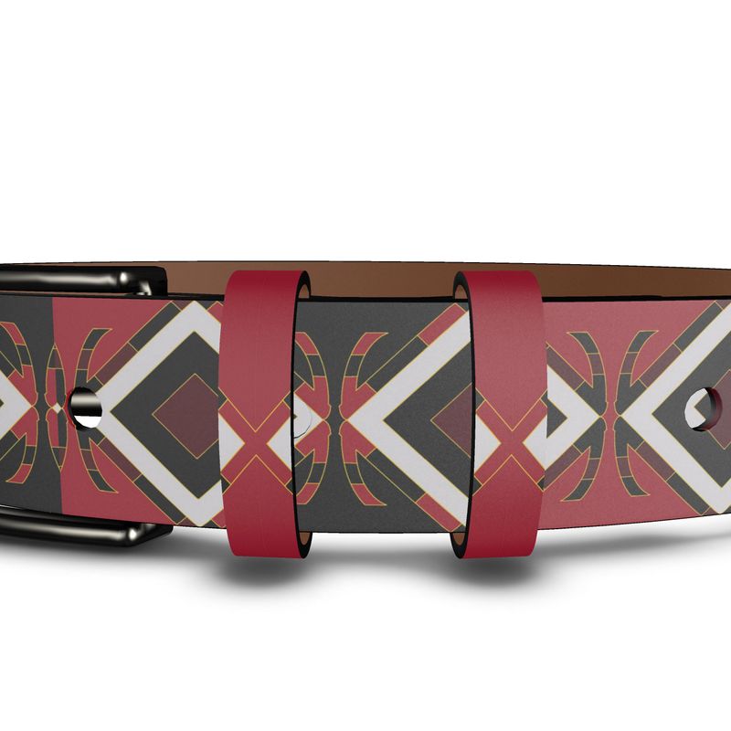 Garabato Pathways Leather Belt | Afrocentric Accessories