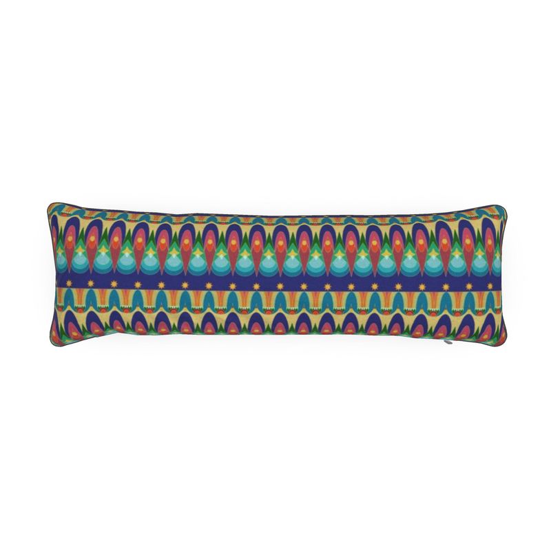 Our Sacred Temples Bolster Cushion | Afrocentric Home Decor