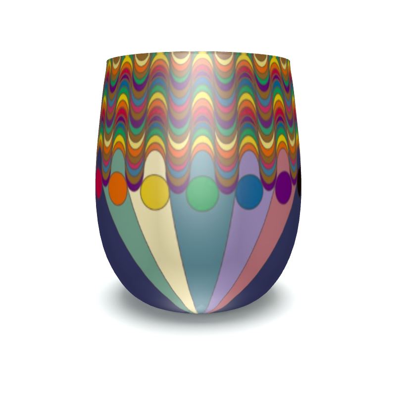 Vibing On The Wavelength Globe Glass | Queer Art